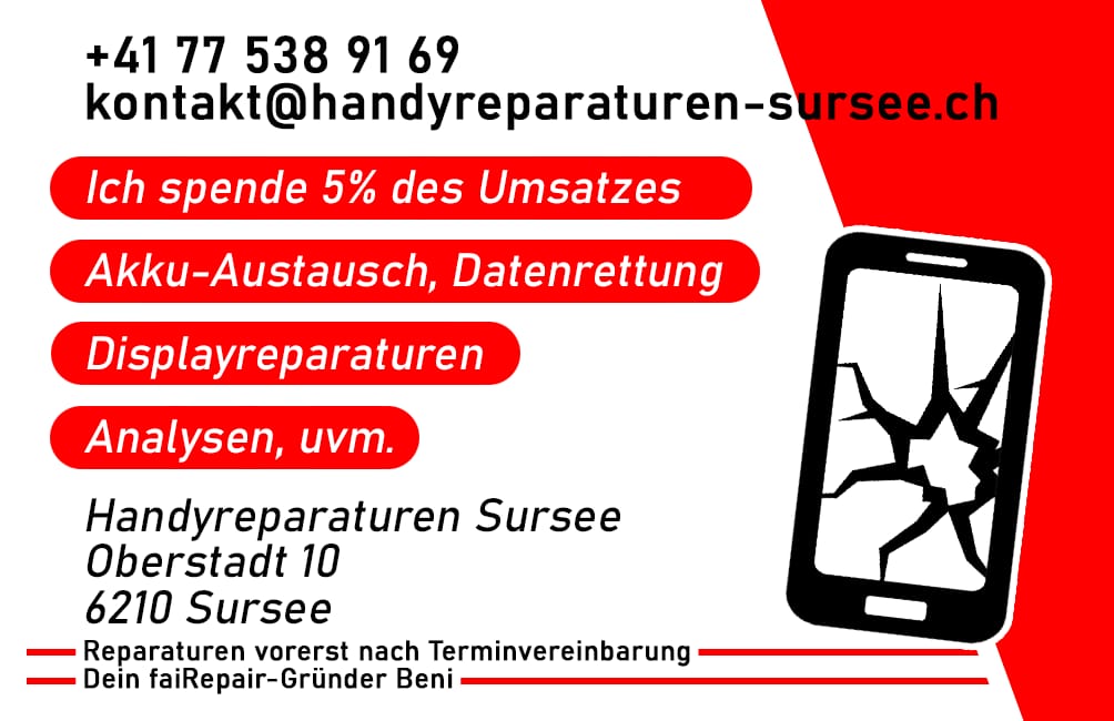 Handyreparatur und Smartphone Reparatur Sursee